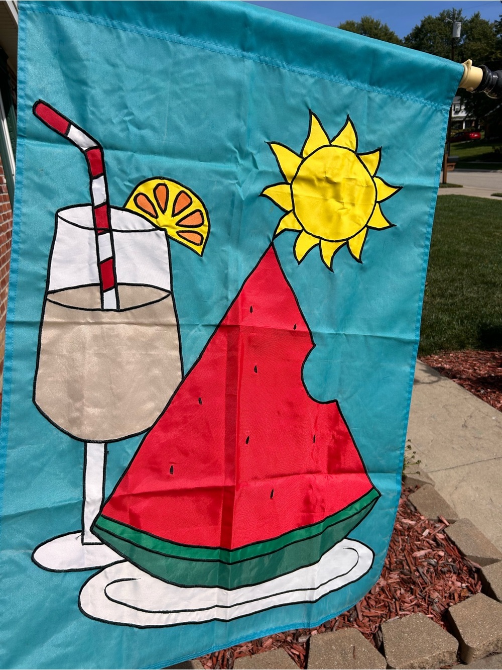 Fun summer appliquƩ flag
